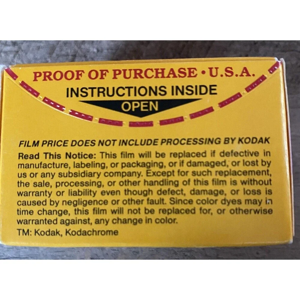 Kodachrome 25 Slide Film 35mm Color 24 Exposure Expired 05/95 NOS